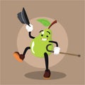 Cartoon live fruit character design vector