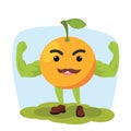 Cartoon live fruit character design vector