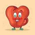 Cartoon liver with detoxification function