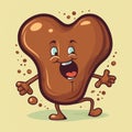 Cartoon liver with detoxification function