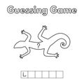 Cartoon Lizard Guessing Game