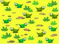 Cartoon lizards texture