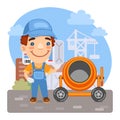 Cartoon Loader Construction Worker