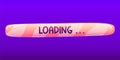 Cartoon loading bar for game interface. Filled bar to download or show resources. Design element. Vector cartoon Royalty Free Stock Photo