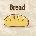 Cartoon Loaf Bread Poster Design With Text