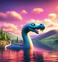 Cartoon Loch Ness Monster