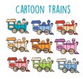 Cartoon locomotive retro