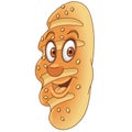 Cartoon Long Loaf Bread