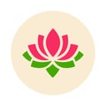 Cartoon lotus flower icon