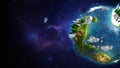 Cartoon Lowpoly Earth Planet Space Right Animated Background 3D Animation 4K