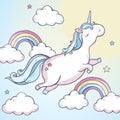 Cartoon magic unicorn.