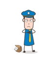 Cartoon Mailman in Aggressive Mood Vector Royalty Free Stock Photo