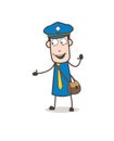 Cartoon Mailman Laughing Face Vector Royalty Free Stock Photo