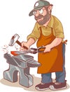 Cartoon male blacksmith Royalty Free Stock Photo