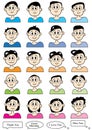 Cartoon Male Set_eps Royalty Free Stock Photo