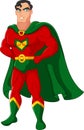 Cartoon male superhero posing