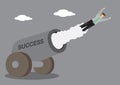 Propelled to Success Vector Illustration Royalty Free Stock Photo