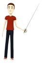 Cartoon man with rapier