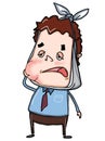 Cartoon man toothache illustration speech bubble Royalty Free Stock Photo