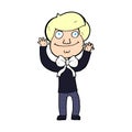 cartoon man wearing bow tie Royalty Free Stock Photo