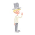 cartoon man wearing top hat Royalty Free Stock Photo