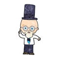 cartoon man wearing top hat Royalty Free Stock Photo