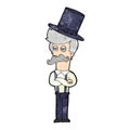 cartoon man wearing top hat Royalty Free Stock Photo