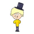 cartoon man wearing top hat Royalty Free Stock Photo