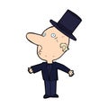 cartoon man wearing top hat Royalty Free Stock Photo