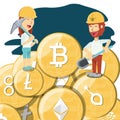 Mining cryptocoins design