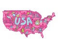 Cartoon Map of USA