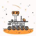 Cartoon Mars rover Royalty Free Stock Photo