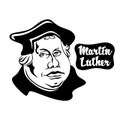 Cartoon on Martin Luther. One of the leaders of the European Christian Reformation