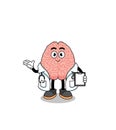 Cartoon mascot of brain doctor