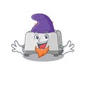 Cartoon mascot of funny bread toaster dressed as an Elf