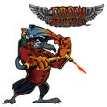 Cartoon Mascot Image of a Raven, Crow or Black Bird