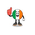 Cartoon mascot of ireland flag number 1 fans