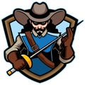 Musketeer Mascot Logo Royalty Free Stock Photo