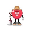 Cartoon mascot of love farmer