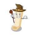 Cartoon mascot style of asthma inhaler dressed as a witch