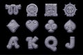 Cartoon MAYA Slots stone icons. Ancient Mexican mythology Vector symbols. American aztec, mayan culture native totem