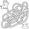 Cartoon Maze Game Education For Kids Help the Dog Get To The Food