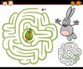 Cartoon maze or labyrinth game Royalty Free Stock Photo