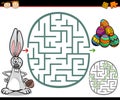 Cartoon maze or labyrinth game Royalty Free Stock Photo