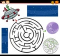 Cartoon maze or labyrinth game Royalty Free Stock Photo