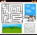 Cartoon maze or labyrinth game