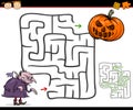 Cartoon maze or labyrinth game