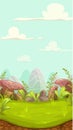 Cartoon meadow landscape