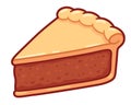 Cartoon meat pie slice drawing