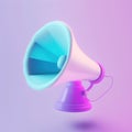 Cartoon megaphone, 3d. AI generative